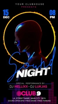 sound night Instagram Story template