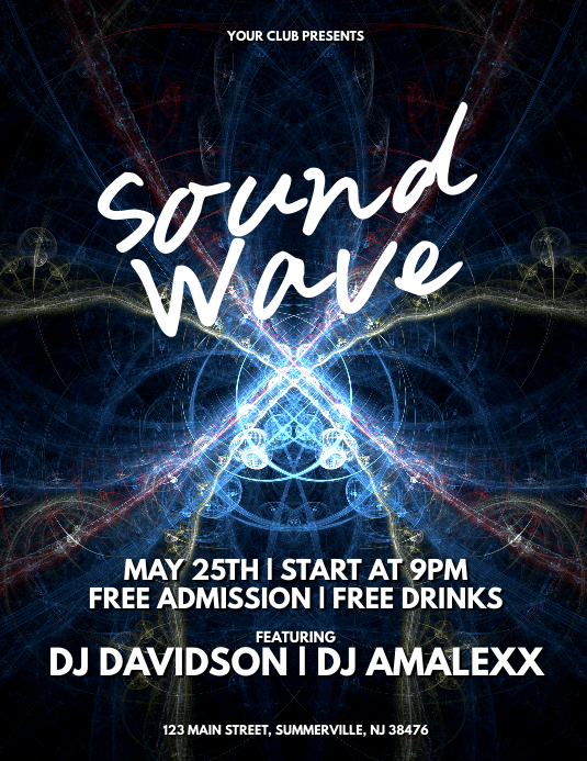 Sound Flyers Sound Wave Flyer Template | PosterMyWall