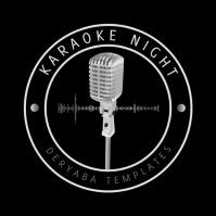 Sound Wave Mic Karaoke Podcast Logo Maker Logotipo template