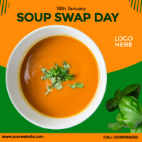 Orange Soup Swap Day Iphosti le-Instagram Template