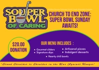 Souper Bowl of Caring church fundraiser Postcard template