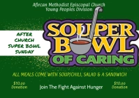Souper Bowl of Caring church fundraiser Postcard template