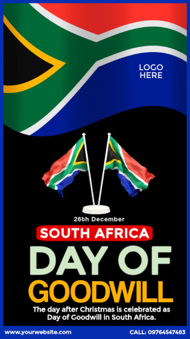 South Africa Day of Goodwill Instagram Story template