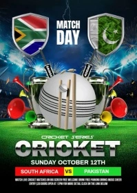 South Africa vs Pakistan A6 template
