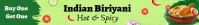 South Indian Biriyani Food  Etsy Banner template
