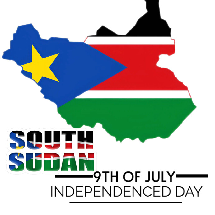 South Sudan flag Instagram Post template