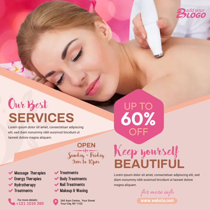 Copy of Spa & Beauty Care Center Ads | PosterMyWall