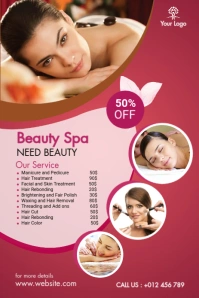 Spa & Beauty Care Pinterest Graphic template