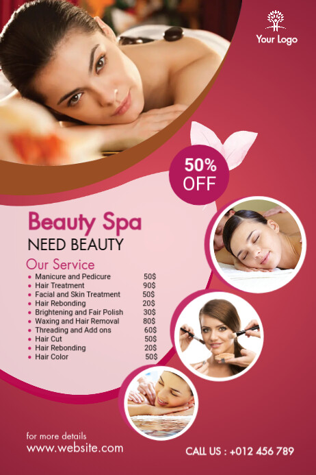 Spa & Beauty Care Poster Template | PosterMyWall