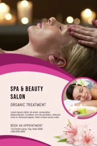 Spa & Beuty Salon Banner Cartaz template