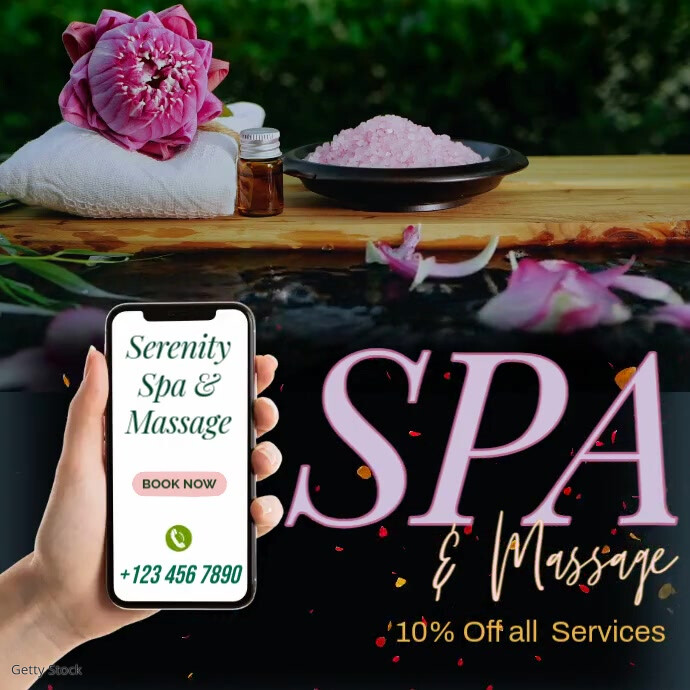 SPA & massage ad Template | PosterMyWall