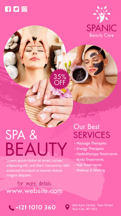 Spa & Beauty Care Instagram Story template