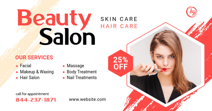 Spa & Beauty Care Service Banner Obraz udostępniany na Facebooku template