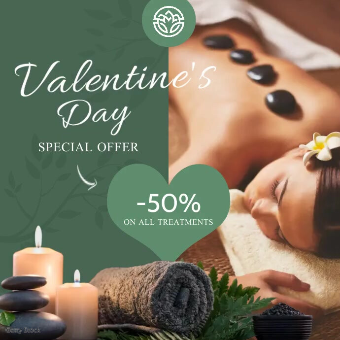 Spa & beauty center Valentine's Day Special o Instagram Post template