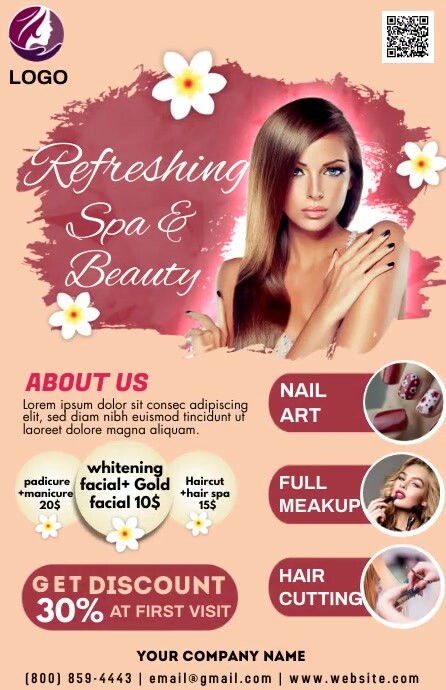 SPA & BEAUTY Szeroki pół strony template