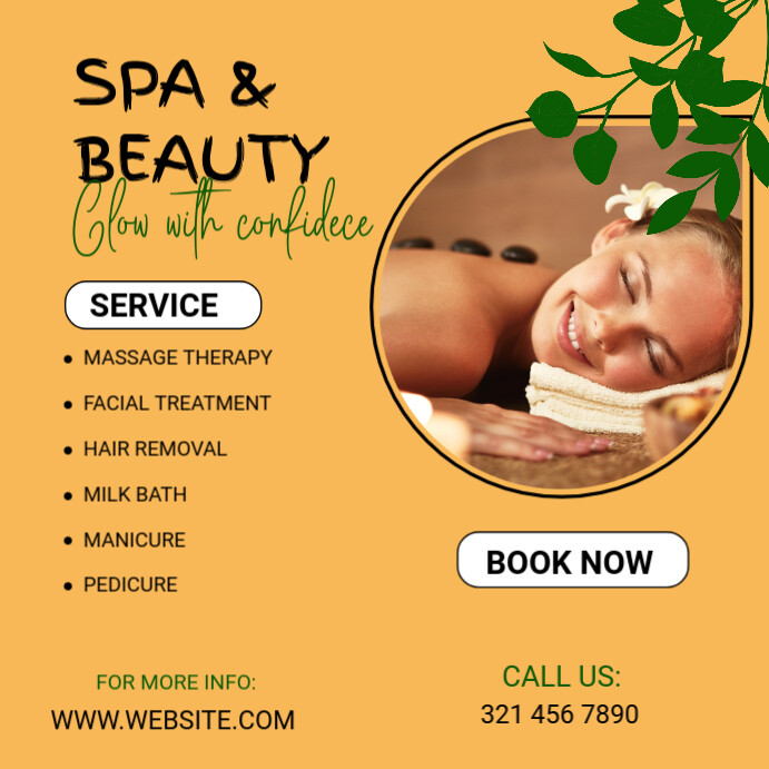 Spa and beauty Instagram 帖子 template