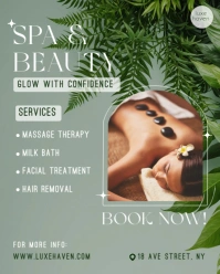 Spa And Beauty Minimal Instagram Portrait template