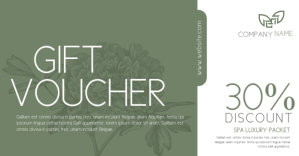 Yellow Gift Voucher Promotion Facebook Shared Image Template