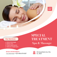 Spa and Massage  Editable Template Square (1:1)