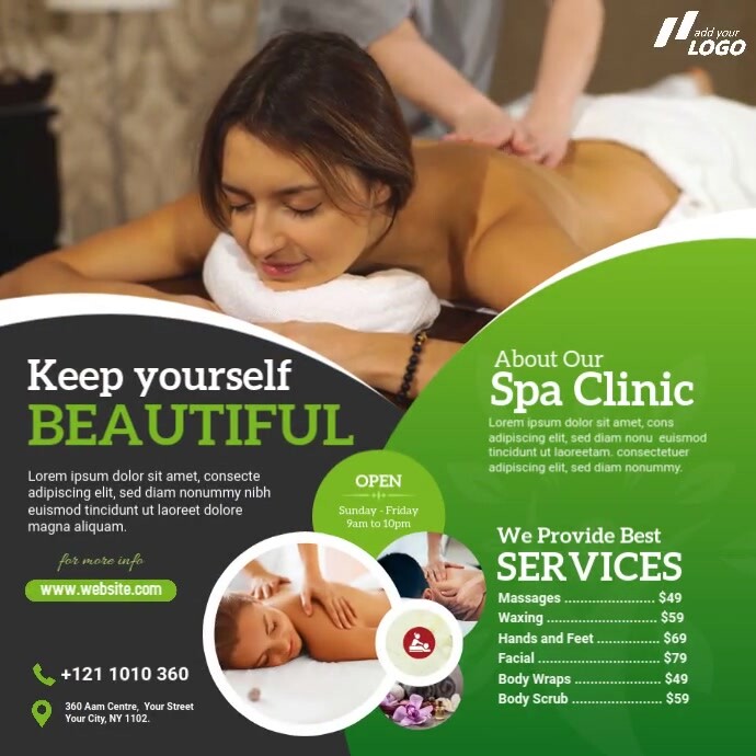 Spa and Salon Ad Template | PosterMyWall