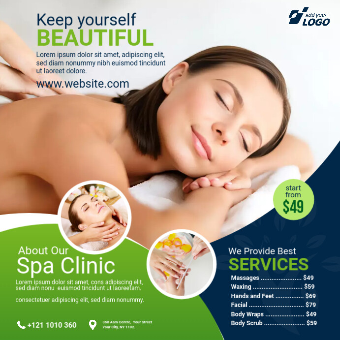 Spa and Salon Ad Template | PosterMyWall
