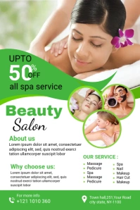 Spa and Salon Pinterest Graphic template
