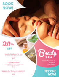 Spa and Salon Price List Flyer Template