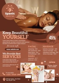 Spa Beauty Saloon Video Ad A4 template