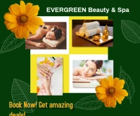 Spa, beauty, skin care, salon, massage, nails, dermatology Medium Rectangle template