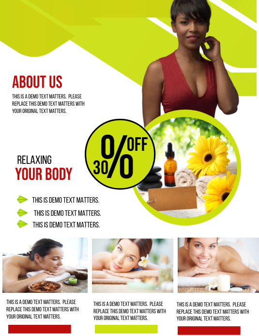 Spa Flyer (US Letter) template