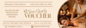 Amarelo Spa Gift Voucher E-mail-overskrift Template