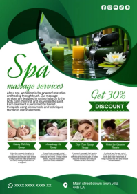 Blanco Spa Massage Services A4 Template