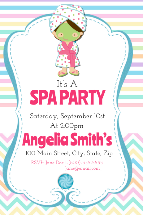 Free Printable Adult Spa Party Templates Free Printable Adult Spa Party Templates