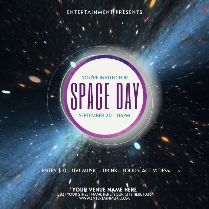 Copy Of Space Day Event Video Template PosterMyWall copy-of-space-day-event-video-template-postermywall