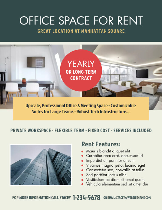 Space for Rent flyer Template PosterMyWall