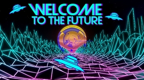 Neon Space Future Digital Display (16:9) template