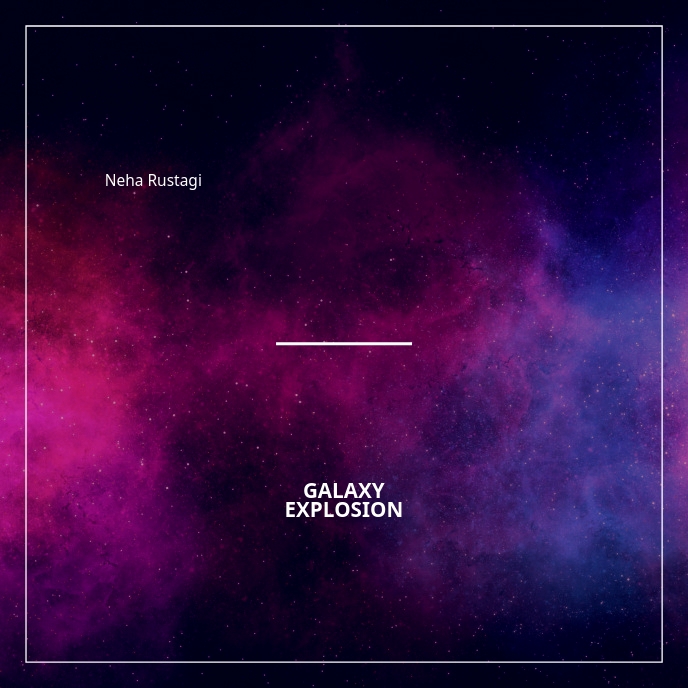 Space Galaxy Album Cover Art Template Music PosterMyWall