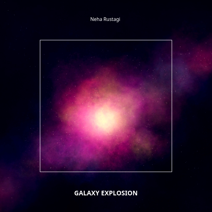 Space Galaxy Album Cover Art Template Music PosterMyWall