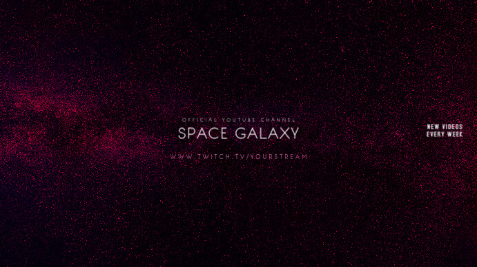 Space Galaxy Gamer Youtube Channel Art Banner Template Omslagfoto YouTube-kanaal