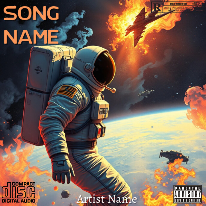 Space man alone mixtape cover Template | PosterMyWall