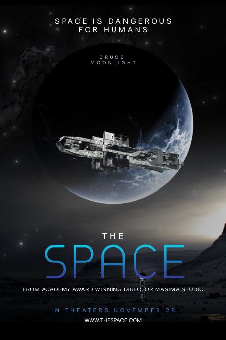 Space Movie Poster Template PosterMyWall space-movie-poster-template-postermywall