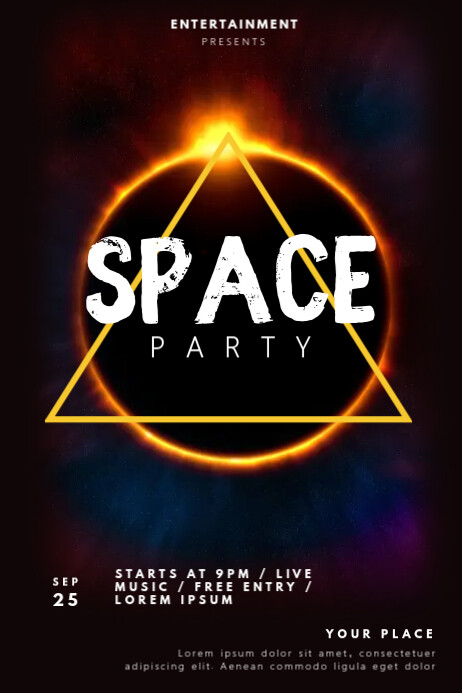 Space Party Flyer Template | PosterMyWall