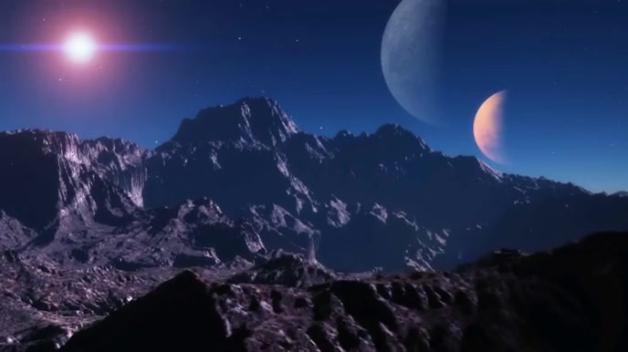 Space planet cosmic zoom background video Pagtatanghal (16:9) template