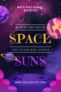 Space Quote Tumblr Graphic template