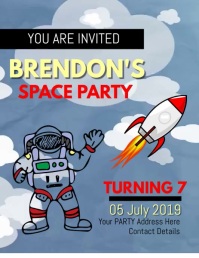 SPACE SHIP SPACESHIP PARTY FLYER TEMPLATE