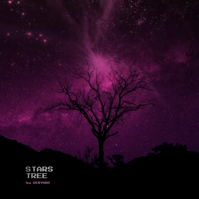 Space Stars Galaxy Video Music Dark CD COVER Square (1:1) template