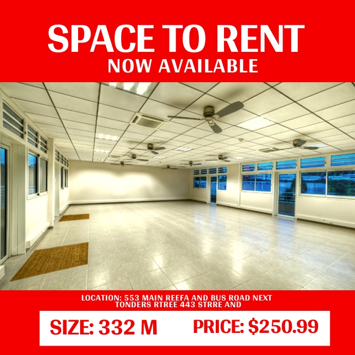 space to rent Template | PosterMyWall