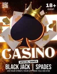Spades Casino Flyer (US Letter) template