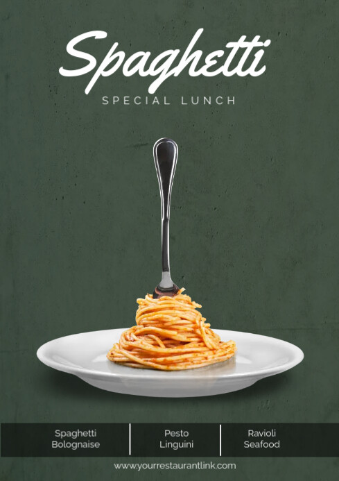 Spaghetti Template | PosterMyWall