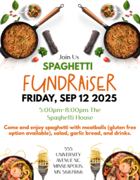 Spaghetti Dinner Fundraiser Flyer template